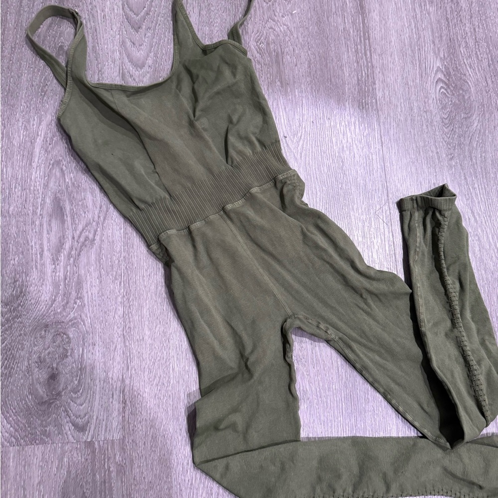 Olive Green Good Karma Onesie